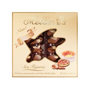 MELBON.בונב שוקלד קרם ברולה צדפות חלון 250 גרם 121