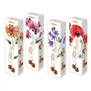 MAGNAT.מארז פרחוני במילוי מבחר שוקלד פרלינים 80 ג 24\1