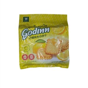 GOODIN.ביסקוויט סנדוויץ' במילוי קרם בטעם לימון בד"ץ 303 גרם 24\1