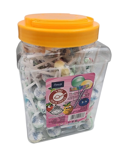 LOLLIPOP לקקן סודה עטוף 8 גרם בד"ץ 120 יחי בצילינדר 8\1
