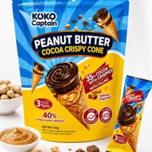 KOKO.גביע טילון וופל במילוי שוקולד וחמאת בוטנים 132ג 24\1
