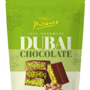 VANELLI.שקית שוקולד דובאי פיסטוק 300 גרם 1/12