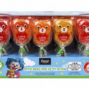 BOULOS.דובי סוכריות ג'לי על מקל בטעם פירות 13ג 30\20\1